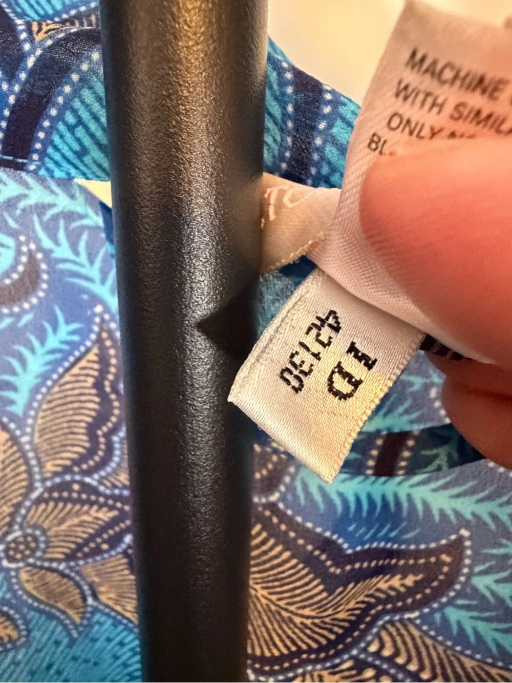 Victoria's Secret Teal and Navy Printed Blouse